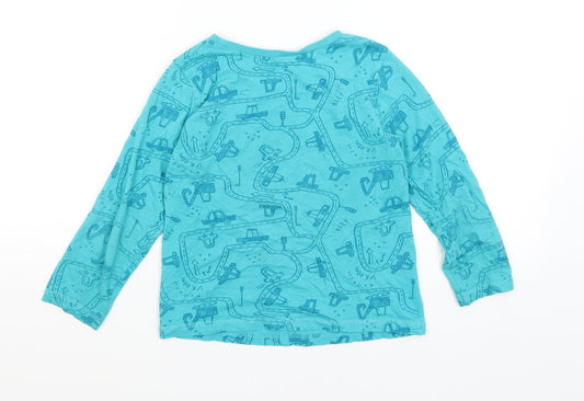 George Boys Blue Basic T-Shirt Size 6-7 Years - Vehicles