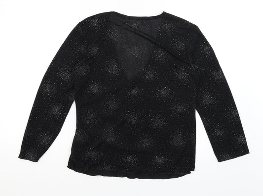 Future Force Womens Black Basic Blouse Size 12