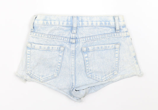 FOREVER 21 Womens Blue Denim Hot Pants Shorts Size 24 in