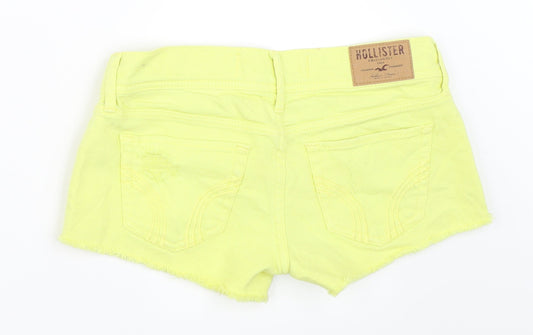 Hollister Womens Yellow   Hot Pants Shorts Size 24 in