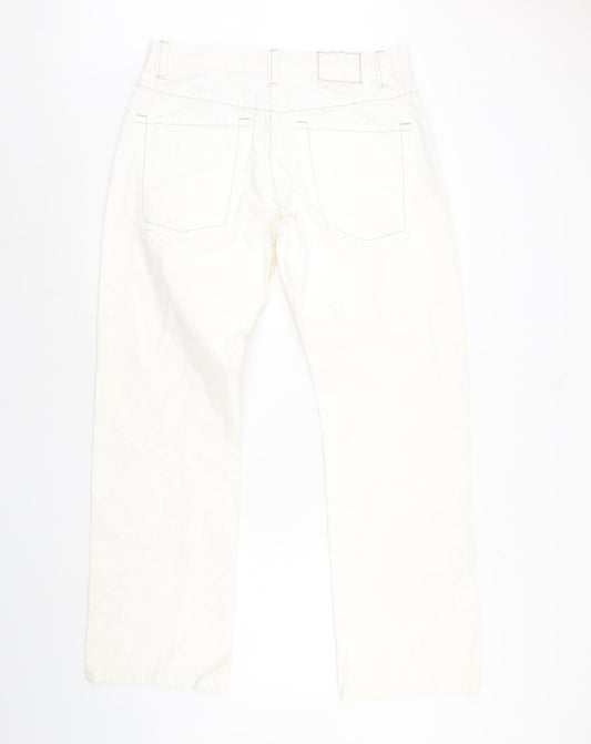 Parallel Womens Ivory Denim Straight Jeans Size 36 in L32 in