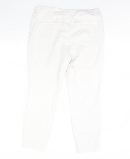 Papaya Womens White Trousers Size 16 L29 in