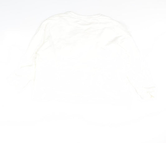 River Island Womens White Pullover Jumper Size L