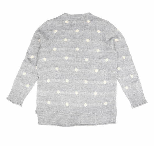 Aniston Womens Grey Polka Dot Pullover Jumper Size 10
