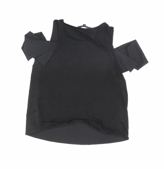 French Connection Womens Black Basic Blouse Size L