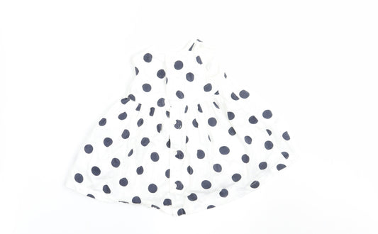 mamas & papas Girls White Polka Dot A-Line Size 3-6 Months