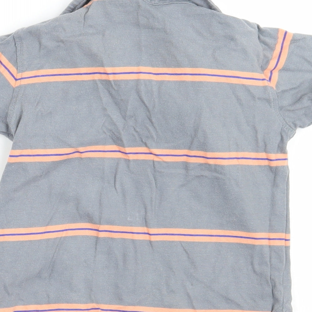 Gap Boys Grey Striped Basic Polo Size 12-18 Months