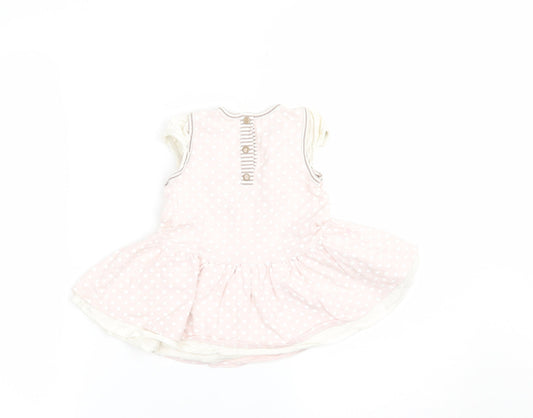 mamas & papas Girls Beige Polka Dot A-Line Size 6-9 Months