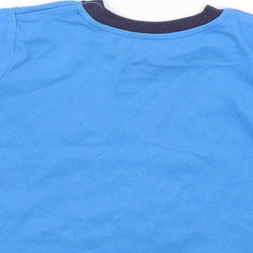 Brand and care label for Matalan Baby Blue Solid Pyjama Top, size 18-24, Months - Shoot score sleep