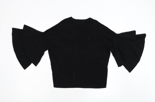 New Look Womens Black Knit Pullover Jumper Size 10