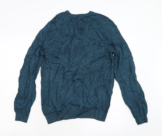 George Mens Green Knit Pullover Jumper Size M