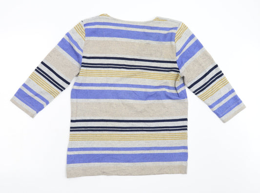 Tigi Womens Multicoloured Striped Pullover Jumper Size 10