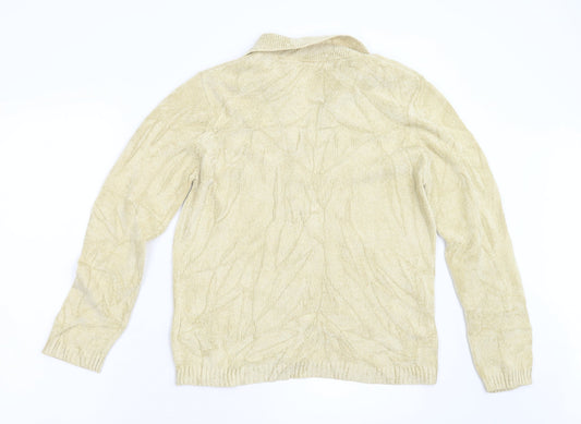 M&S Womens Beige Cardigan Jumper Size 12