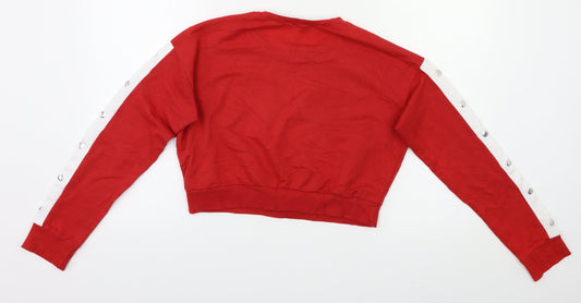 Select Womens Red Pullover Sweatshirt Size 8