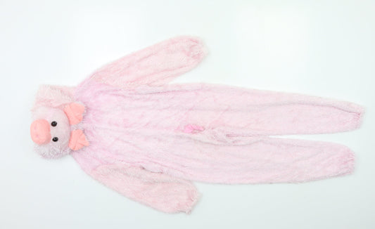 Smiffys Girls Pink Bodysuit Size 4-5 Years - Piglet