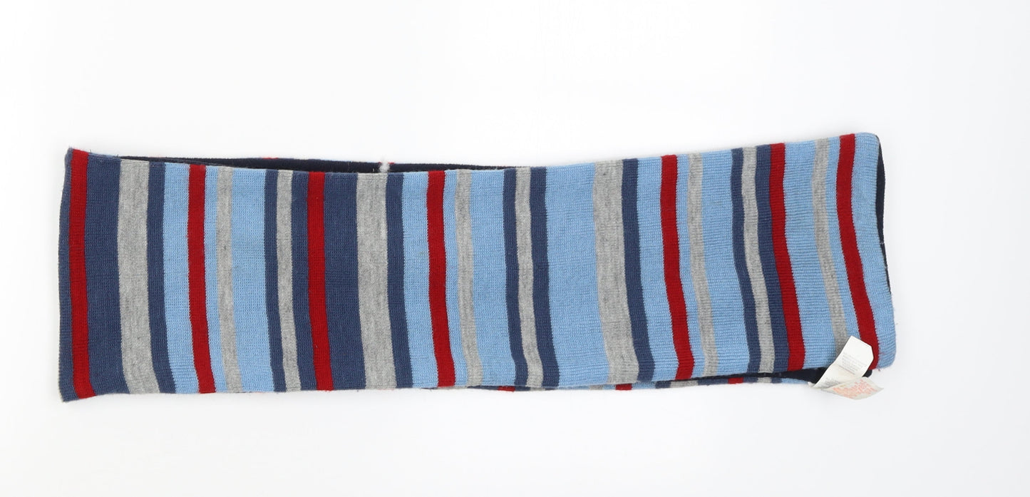 Front view of Rebel women’s multicoloured striped scarf