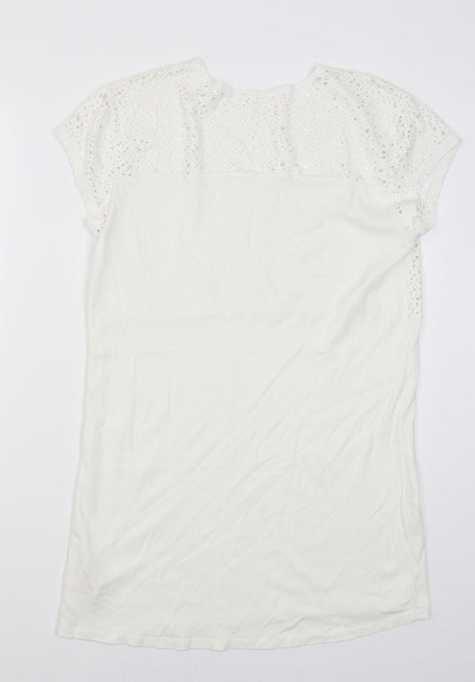 ST Womens White Basic Blouse Size L