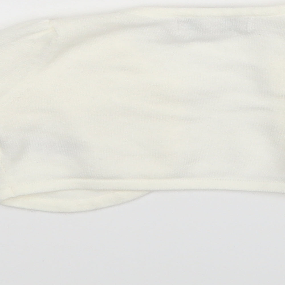 Brand and care label for Marylebone girls’ white basic blouse, size 12-18, months