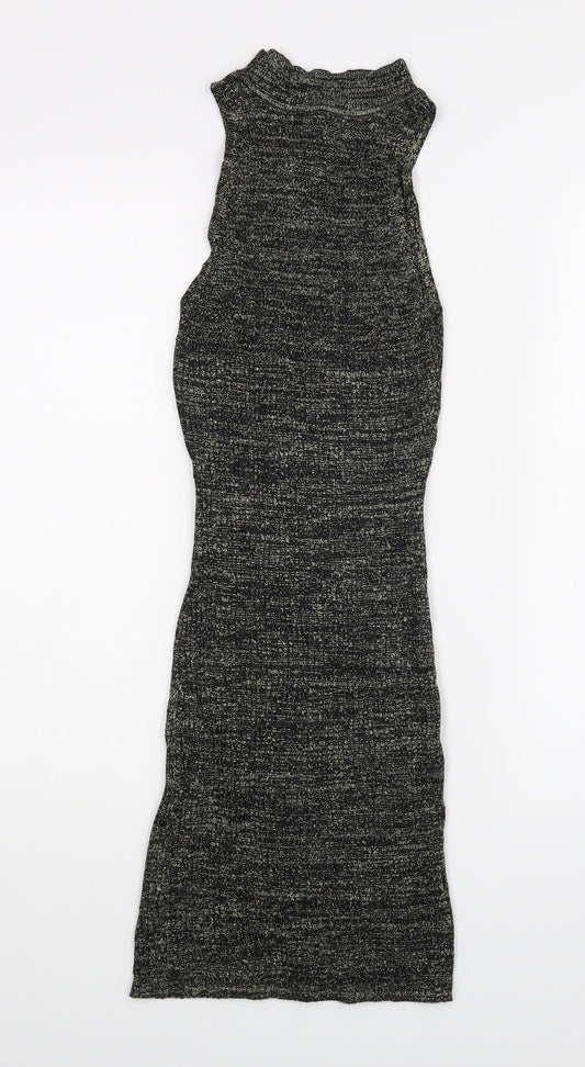 Love Always Womens Gold Pencil Dress Size L