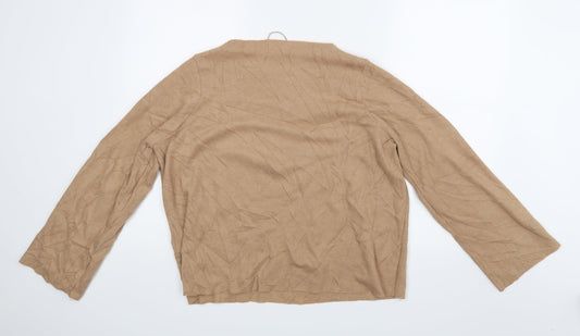 Zara Womens Brown Basic Blouse Size 8