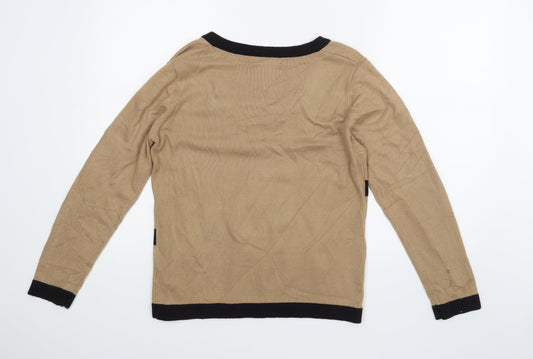 Mud Flower Womens Brown Basic Blouse Size S