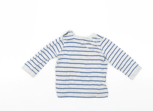 George Boys Grey Striped Pullover Jumper Size 9-12 Months