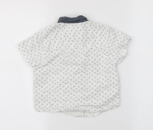 Preworm Boys White Animal Print Button-Up Size 3 Years - Birds