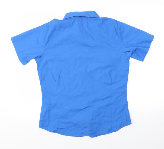 Premier Womens Blue Basic Button-Up Size 12