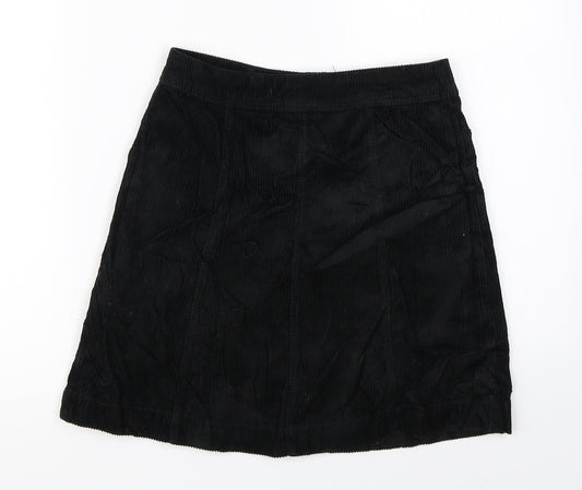 Divided Womens Black Corduroy A-Line Skirt Size 4