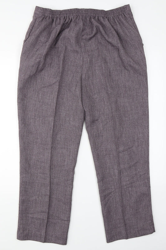 Damart Womens Purple Dress Pants Trousers Size 18 L24 in