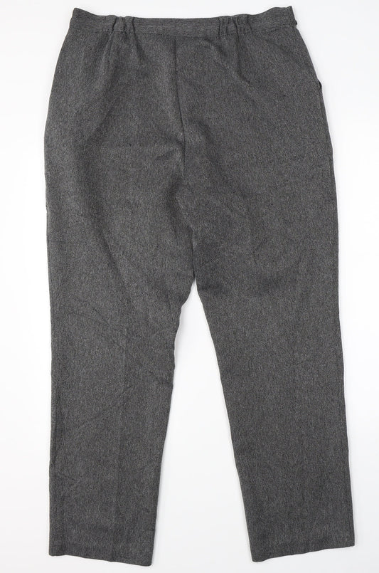 Marks & Spencer Womens Grey Dress Pants Trousers Size 14 L28 in