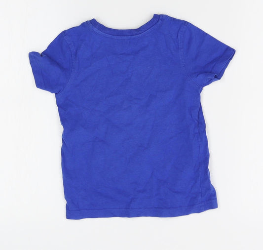 George Boys Blue Basic T-Shirt Size 2-3 Years