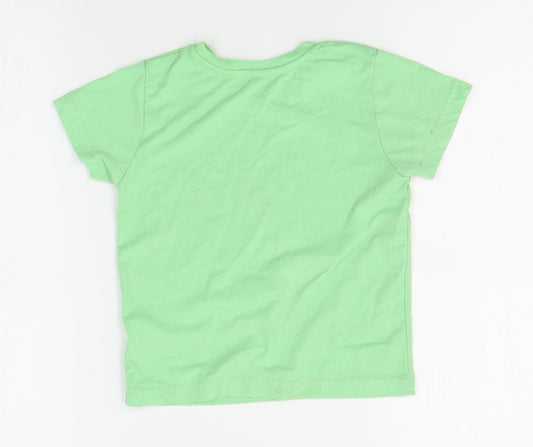 Primark Boys Green Basic T-Shirt Size 3-4 Years