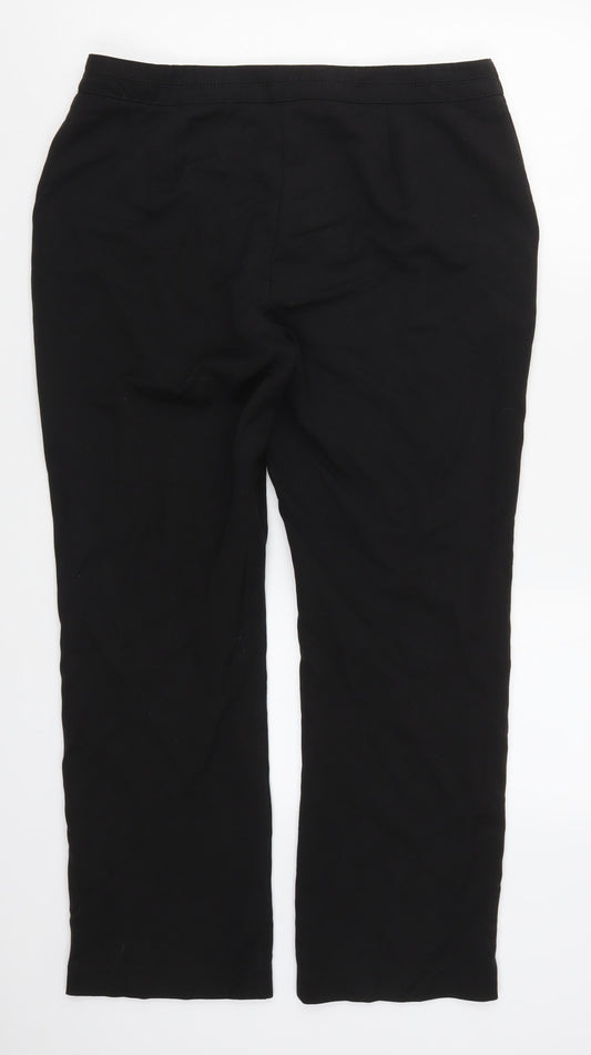 Bonmarché Womens Black Trousers Size 14 L28 in