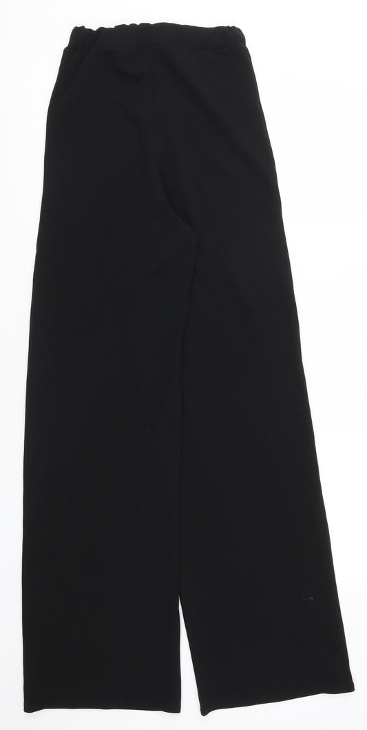 Femme Luxe Womens Black Trousers Size 8 L32 in