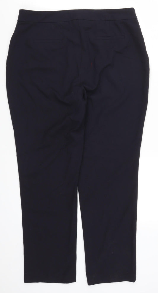 Label Be Womens Blue Trousers Size 16 L27.5 in