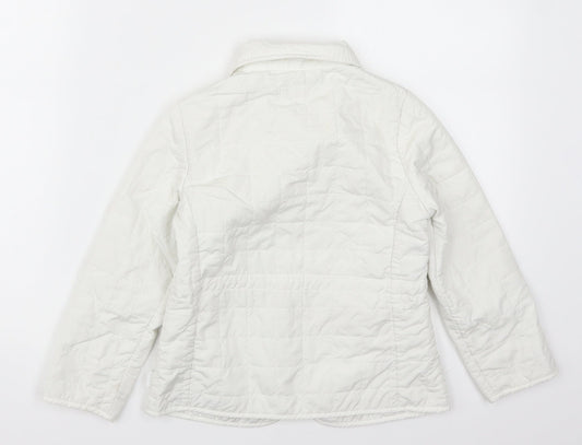 Nucleo Girls White Quilted Coat Size 6 Years