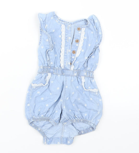 George Girls Blue Dress Set Outfit/Set Size 0-3 Months
