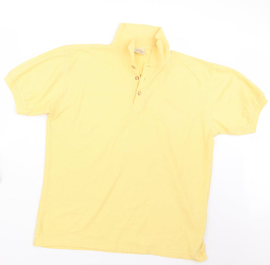 Casual Club Mens Yellow Polo Size L