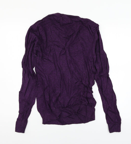 George Mens Purple Knit Pullover Jumper Size S