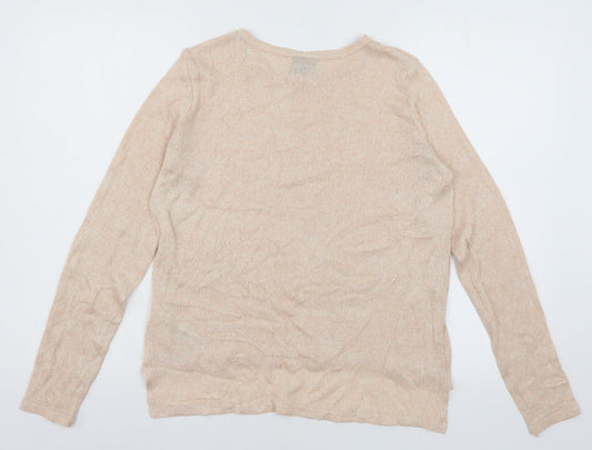 VERO MODA Womens Pink Knit Pullover Jumper Size S