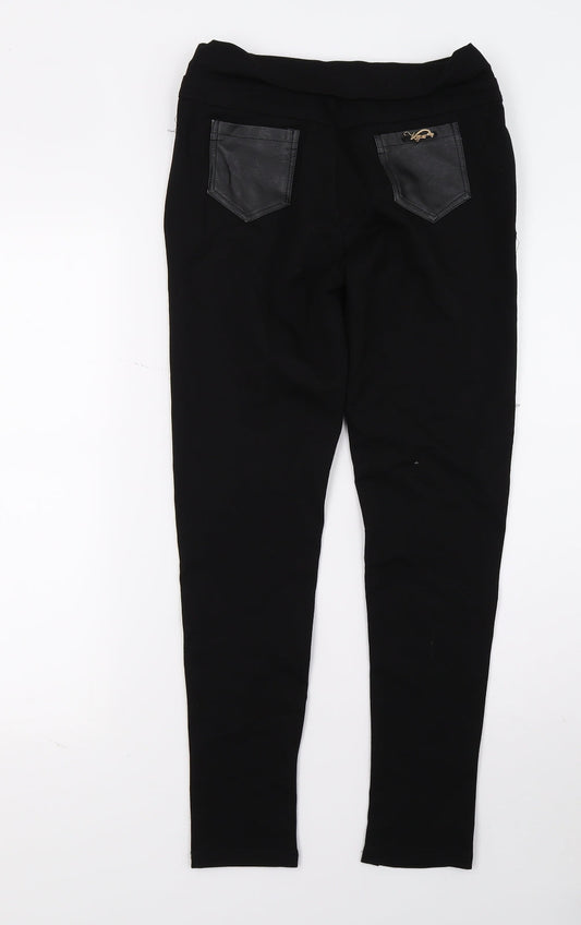 Style Womens Black Capri Leggings Size 8 L27 in