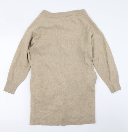 C&A Womens Beige Cardigan Jumper Size S