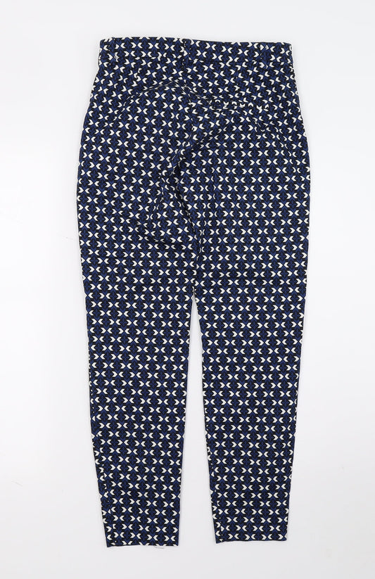 H&M Womens Blue Trousers Size 4 L26 in