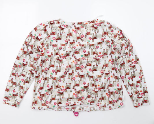 Buenos Womens White Pullover Jumper Size 12