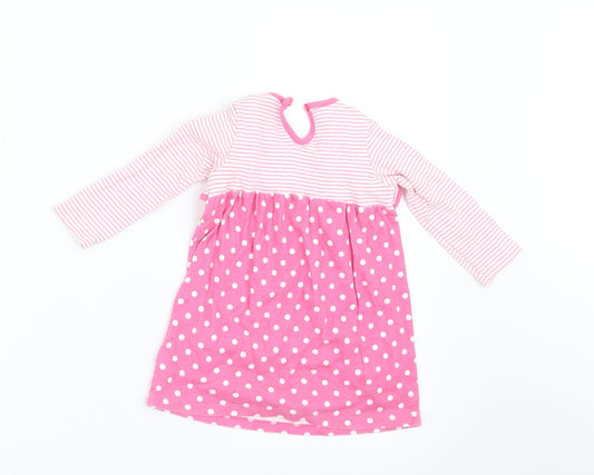 George Girls Pink Polka Dot A-Line Size 12-18 Months