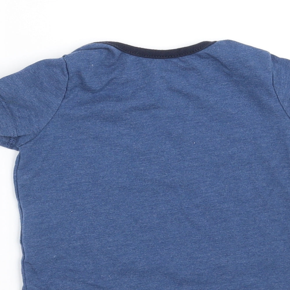 Brand and care label for Gap Baby Blue Basic T-Shirt, size 6-9, Months - SHIP