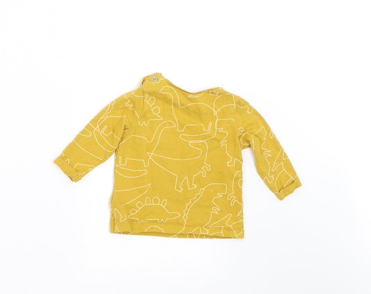 NEXT Boys Yellow Geometric Basic T-Shirt Size 0-3 Months - dinasours