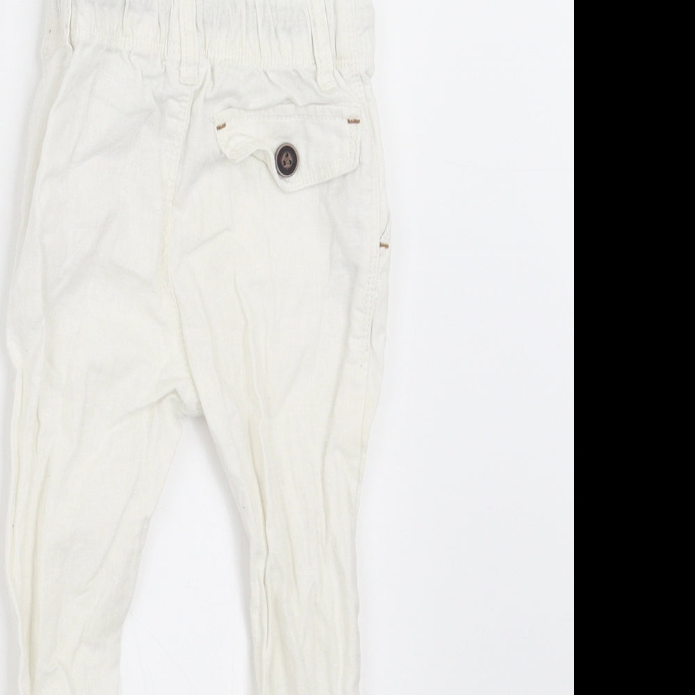 NEXT Boys White Jogger Trousers Size 6-9 Months