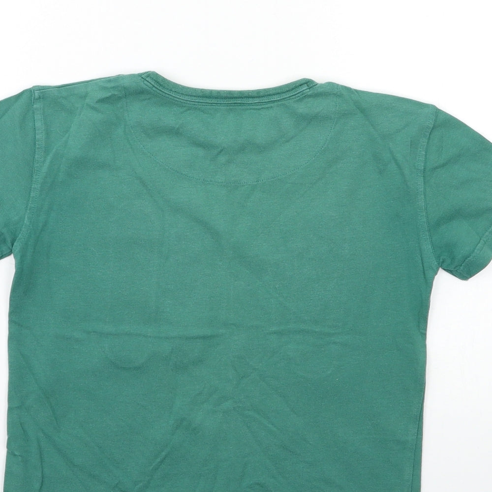 John Lewis Boys Green Rayon Basic T-Shirt Size 7 Years